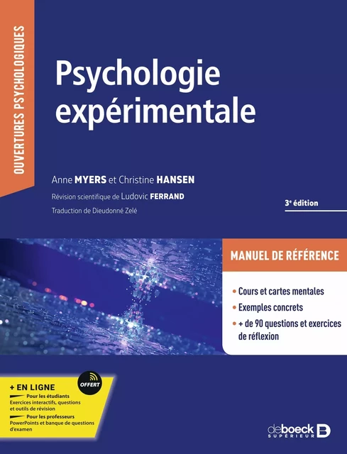 Psychologie expérimentale - Christine H Hansen, Anne Myers, Ludovic Ferrand - De Boeck Supérieur