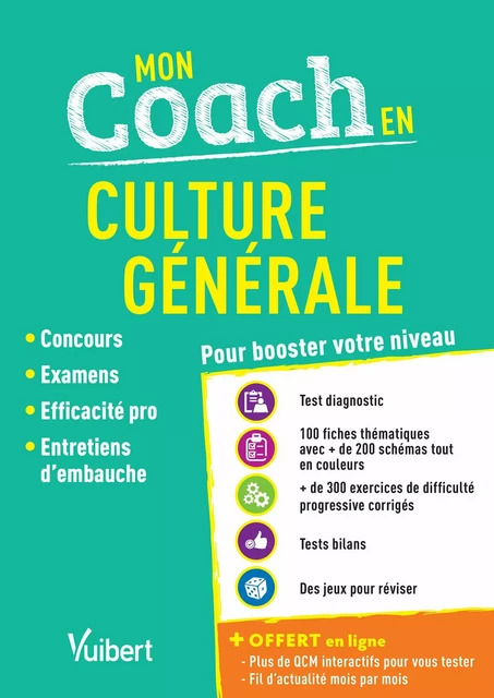 Mon coach en Culture générale - Dominique Dumas, Thibaut Klinger, Camille le Lann, Rémi Pérès, Vanessa Suraud - Vuibert