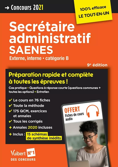 Concours Secrétaire administratif et SAENES - Catégorie B - Externe - Concours 2021 - Marc Doucet, Françoise Épinette, Loïc Goffe, René Guimet, Thibaut Klinger, Erwan Lhelgoualch - Vuibert