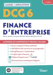 DCG 6 - Finance d'entreprise : Manuel et Applications