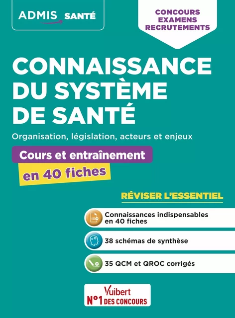 Connaissance du système de santé - Fonction publique hospitalière - Catégories A, B et C - Mandi Gueguen - Vuibert