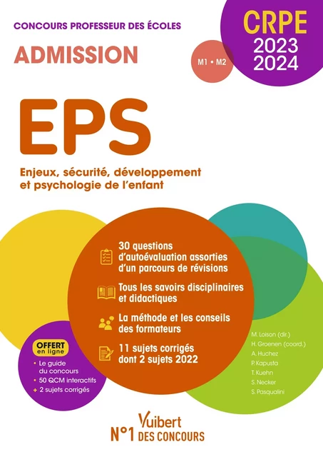 Concours CRPE - Professeur des écoles - EPS - Concours 2023-2024 - Aurore Huchez, Philippethibaut Kapusta, Sylvain Necker, Sophie Kuehn,  Pasqualini, Marc Loison, Haimo Groenen, Philippe Kapusta, Thibaut Kuehn, Sophie Necker, Sylvain Pasqualini - Vuibert