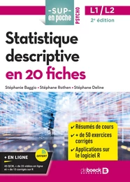 Statistique descriptive en 20 fiches : Licence 1 et Licence 2