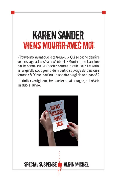 Viens mourir avec moi - Karen Sander - Albin Michel