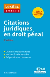 Citations juridiques en droit pénal - Licence, Master