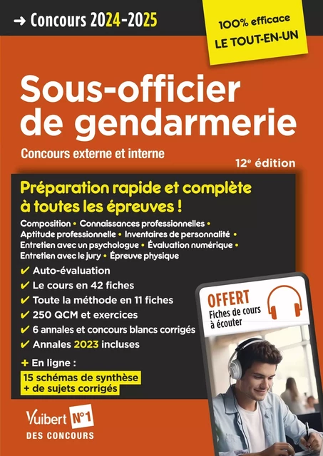 Concours Sous-officier de gendarmerie - Préparation rapide et complète à toutes les épreuves - Annales 2023 - Thibaut Klinger, Bernadette Lavaud, François Lavedan, Olivier Sorel - Vuibert