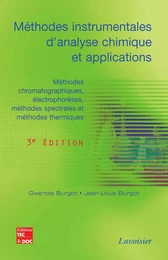 Méthodes instrumentales d'analyse chimique et applications