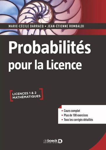 Probabilités pour la Licence - Marie-Cécile Darracq, Jean-Etienne Rombaldi - De Boeck Supérieur