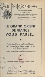 Le grand Orient de France vous parle