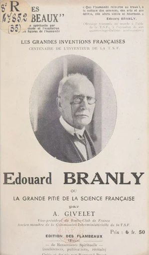 Édouard Branly - Armand Givelet - FeniXX réédition numérique