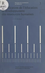 Planification de l'éducation et développement des ressources humaines