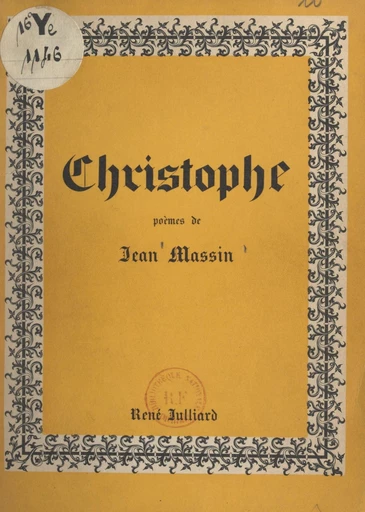 Christophe - Jean Massin - FeniXX réédition numérique