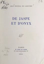 De jaspe et d'onyx