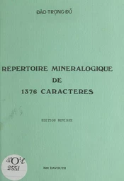 Répertoire minéralogique de 1376 caractères