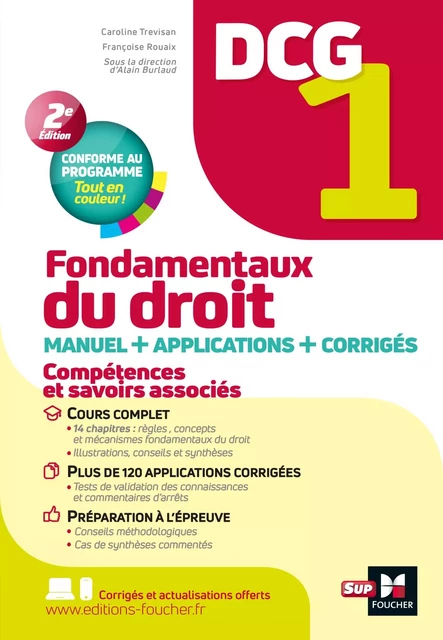 DCG 1 - Fondamentaux du droit - Manuel et applications - Caroline Trevisan, Alain Burlaud - Foucher