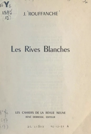 Les rives blanches - Joseph Rouffanche - FeniXX réédition numérique