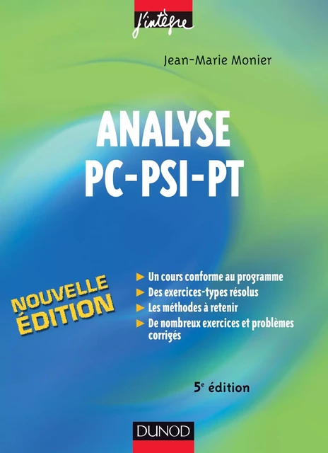 Analyse PC-PSI-PT - Jean-Marie Monier - Dunod