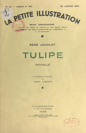 Tulipe - René Jouglet - FeniXX réédition numérique