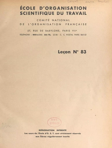 L'étude du marché - Henri Fayol - FeniXX réédition numérique