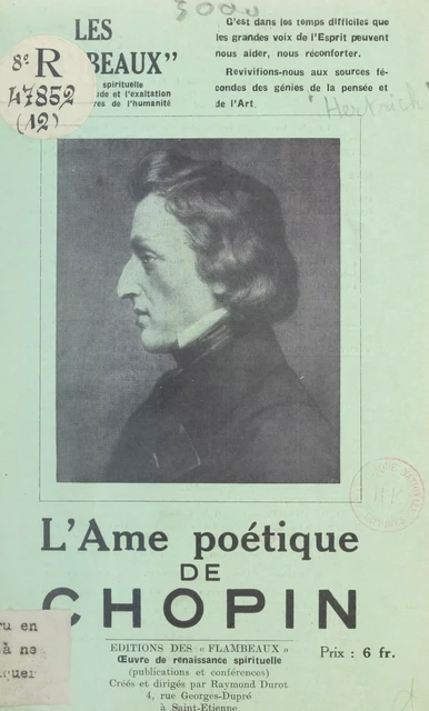 L'âme poétique de Chopin - Charles Hertrich - FeniXX réédition numérique