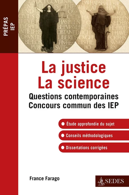 La justice La science - France Farago - Editions Sedes