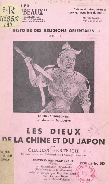 Histoire des religions orientales (suite) : les dieux de la Chine et du Japon - Charles Hertrich - FeniXX réédition numérique