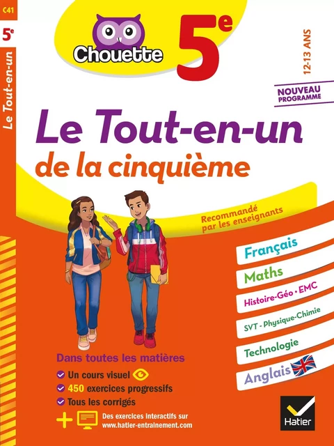 Chouette - Le Tout-en-un 5e - Gérard Bonnefond, Daniel Daviaud, Cécile Gaillard, Thierry Marquetty, Nicole Nemni-Nataf, Bernard Revranche, Corinne Touati, Christophe Clavel - Hatier