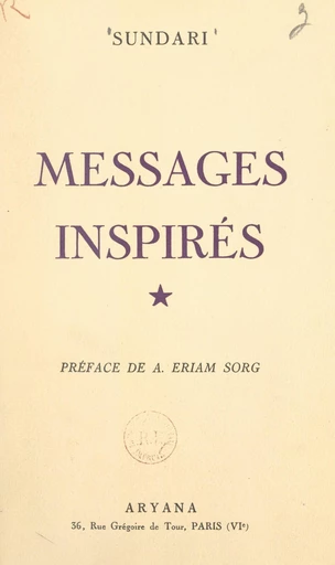 Messages inspirés -  Sundari - FeniXX réédition numérique