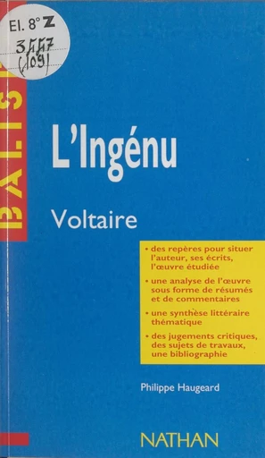 L'ingénu - Philippe Haugeard - FeniXX réédition numérique