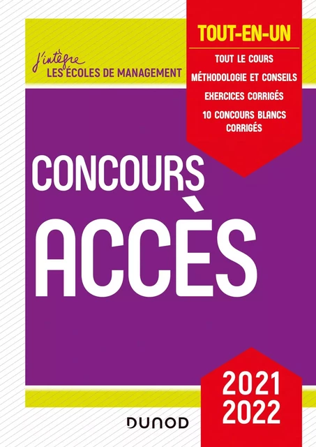 Concours Accès 2021-2022 - Marie-Virginie Speller, Pia Boisbourdain, Catherine Baldit-Dufays, Marie-Annik Durand, Benoît Priet - Dunod