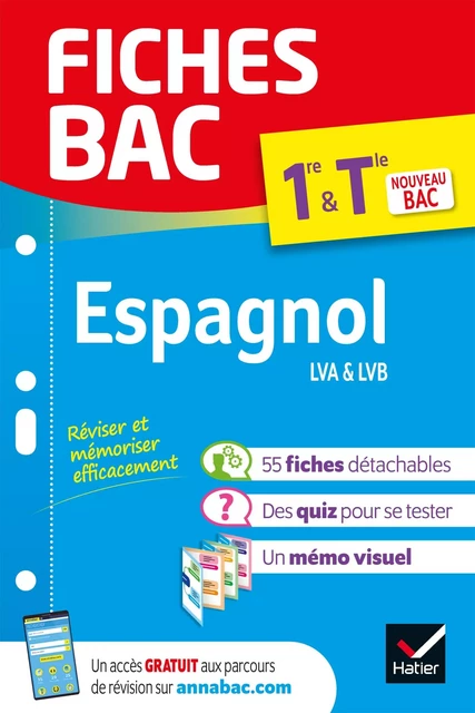 Fiches bac - Espagnol 1re/Tle  - Bac 2025 -  Collectif - Hatier