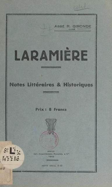 Laramière - R. Gironde - FeniXX réédition numérique