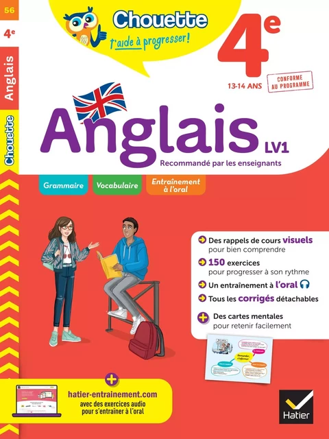 Chouette - Anglais 4e - LV1 (A2, A2+) - Nicole Nemni-Nataf, Corinne Touati - Hatier