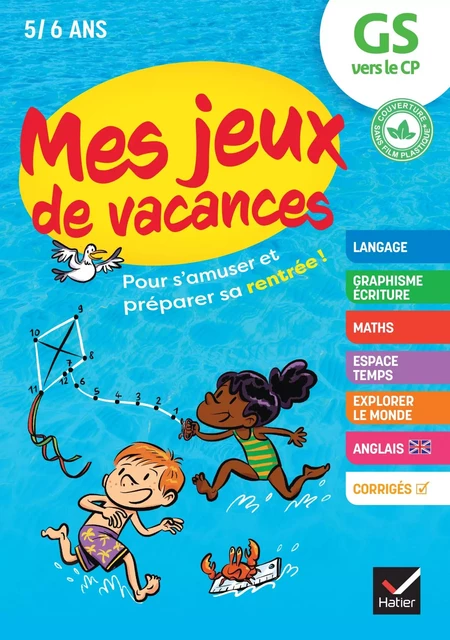 Mes jeux de vacances - Cahier de vacances 2024 de la GS vers le CP - Florence Doutremepuich, Françoise Perraud, Caroline Hesnard - Hatier