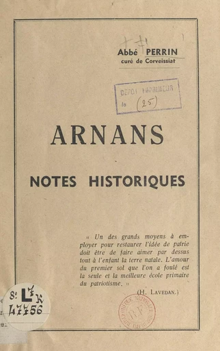 Arnans - Adolphe Perrin - FeniXX réédition numérique