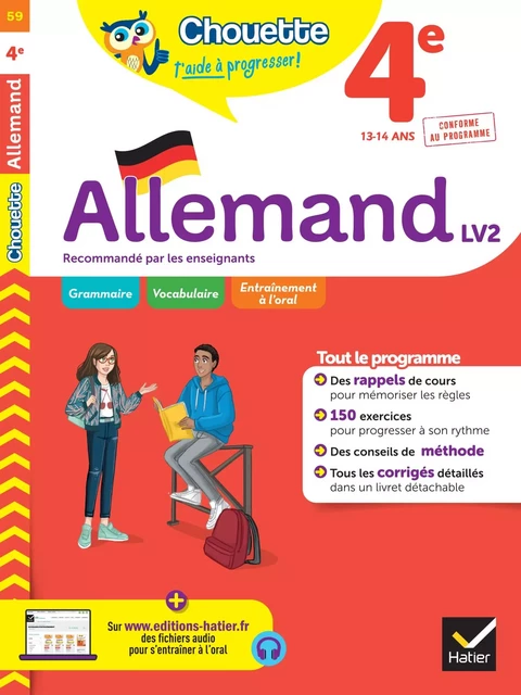 Chouette - Allemand 4e - LV2 (A1+, A2) - Françoise Munoz - Hatier