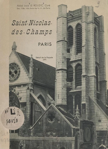 Saint-Nicolas-des-Champs, Paris - Louis Le Rouzic - FeniXX réédition numérique