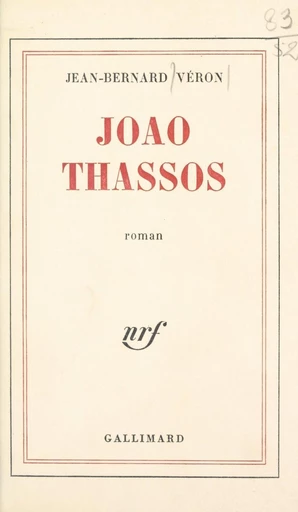 Joao Thassos - Jean-Bernard Véron - FeniXX réédition numérique