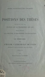 Le temporel de l'église cathédrale de Paris pendant les guerres de Religion (1560-1610)