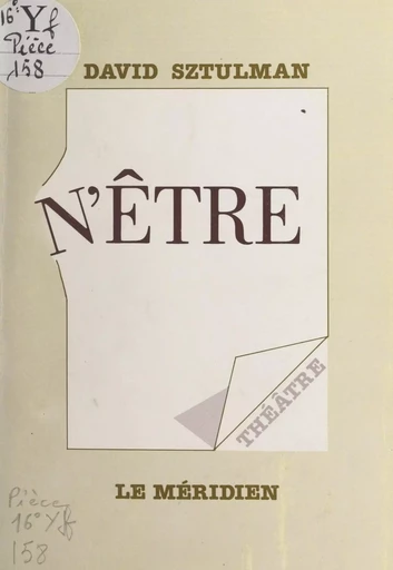 N'être - David Sztulman - FeniXX réédition numérique