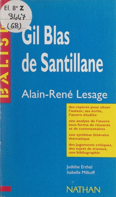 Gil Blas de Santillane - Judithe Erthel, Isabelle Milkoff - FeniXX réédition numérique