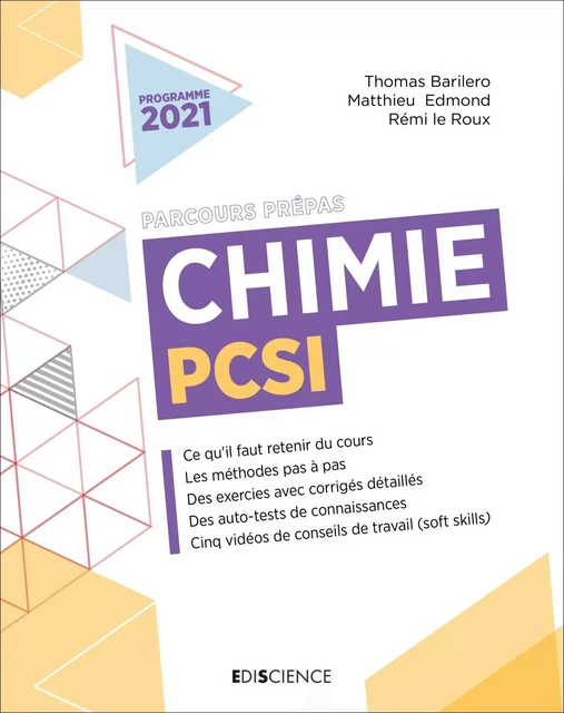 Chimie PCSI - 2021 - Thomas Barilero, Matthieu Emond, Rémi Le Roux - Ediscience