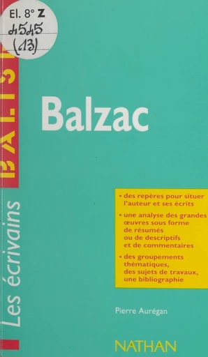 Balzac - Pierre Aurégan - FeniXX réédition numérique