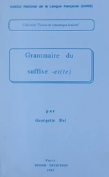 Grammaire du suffixe -et(te)