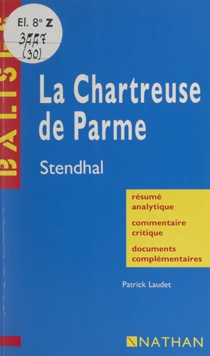 La Chartreuse de Parme - Patrick Laudet - FeniXX réédition numérique