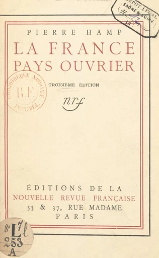 La France, pays ouvrier - Pierre Hamp - FeniXX réédition numérique