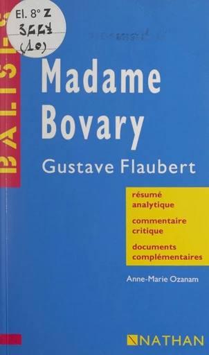 Madame Bovary - Anne-Marie Ozanam - FeniXX réédition numérique