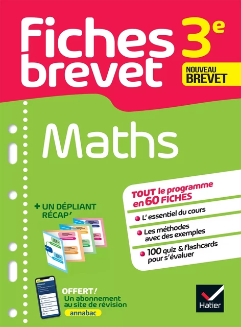 Fiches brevet - Maths 3e Brevet 2025 - Bernard Demeillers - Hatier