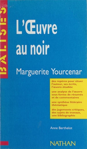 L'œuvre au noir - Anne Berthelot - FeniXX réédition numérique