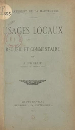 Département de la Haute-Loire : usages locaux